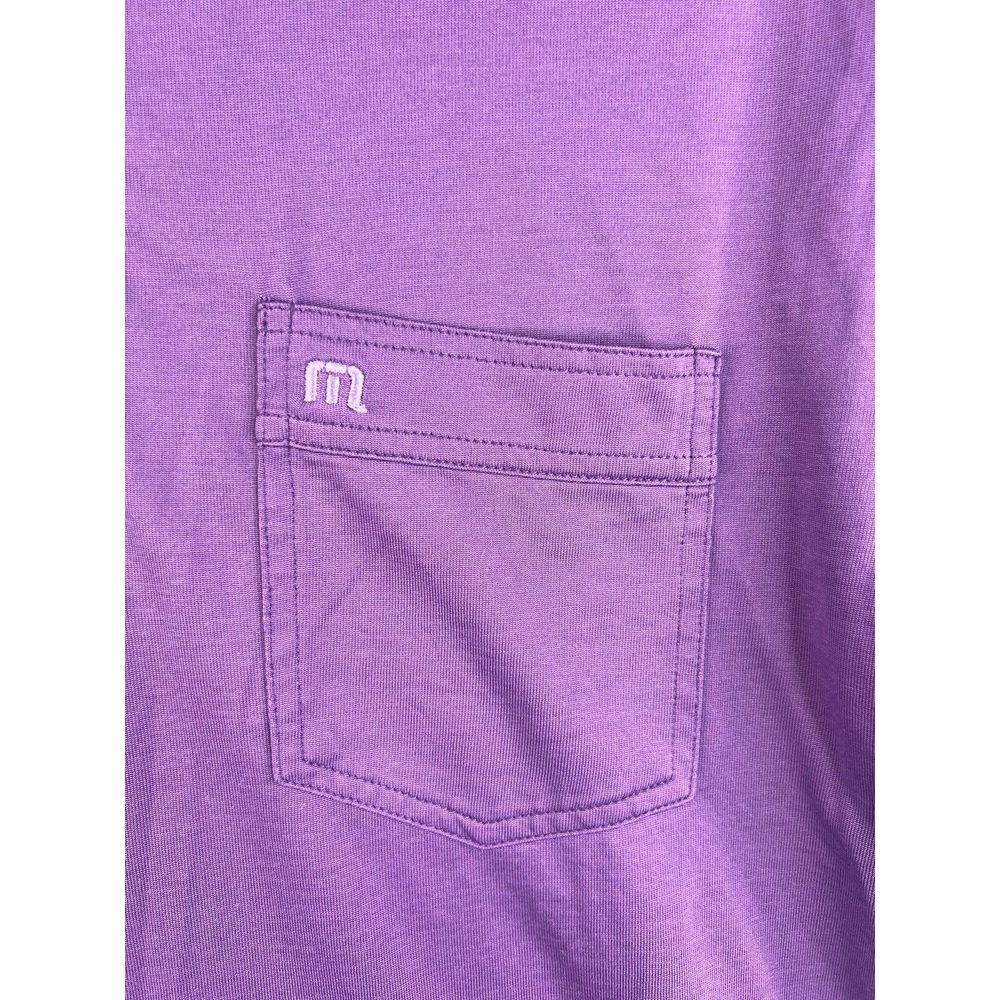 Travis Mathew Performance Pima Cotton Golf Polo Shirt Soft Purple Mens Small - Picture 3 of 12